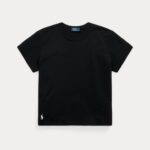 POLO RALPH LAUREN WOMAN CLASSIC SHRUNKEN FIT JERSEY T-SHIRT BLACK - Image 4