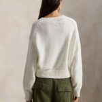 POLO RALPH LAUREN WOMAN BIG PONY COTTON CREWNECK JUMPER WHITE - Image 2
