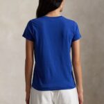 POLO RALPH LAUREN WOMAN CLASSIC FIT COTTON JERSEY CREWNECK TEE HERITAGE ROYAL - Image 2