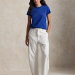 POLO RALPH LAUREN WOMAN CLASSIC FIT COTTON JERSEY CREWNECK TEE HERITAGE ROYAL - Image 3