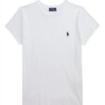 POLO RALPH LAUREN WOMAN CREW NECK SLIM FIT T-SHIRT WHITE - Image 3