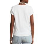 POLO RALPH LAUREN WOMAN CREW NECK SLIM FIT T-SHIRT WHITE - Image 2