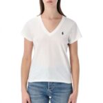 POLO RALPH LAUREN WOMAN CLASSIC FIT COTTON T-SHIRT CRUISE WHITE
