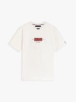TOMMY HILFIGER MEN HERITAGE LOGO JERSEY CREW NECK T-SHIRT IVORY PETAL - Image 4