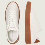 TOMMY HILFIGER MEN'S SNEAKERS THE COURT LTH DETAIL ESS WHITE-BROWN - Image 2