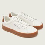 TOMMY HILFIGER MEN'S SNEAKERS THE COURT LTH DETAIL ESS WHITE-BROWN - Image 3