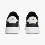 TOMMY HILFIGER MEN'S SNEAKERS LOGO COURT TRAINERS WITH LEATHER NAVY BLUE - Image 2