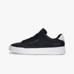 TOMMY HILFIGER MEN'S SNEAKERS LOGO COURT TRAINERS WITH LEATHER NAVY BLUE - Image 3