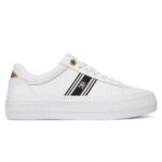 TOMMY HILFIGER WOMEN'S THE FOXING PLATFORM WEBBING WHITE