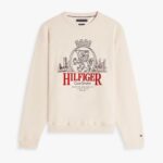 TOMMY HILFIGER MEN'S HERITAGE CREST EMPROIDERY RELAXED SWEATSHIRT  IVORY PETAL - Image 4