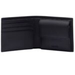 LACOSTE MEN'S BILLFOLD COIN WALLET MONOGRAM NOIR GRIS - Image 3