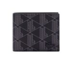 LACOSTE MEN'S BILLFOLD COIN WALLET MONOGRAM NOIR GRIS - Image 2