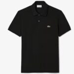 LACOSTE MEN'S CLASSIC FIT L.12.12 LIGHT POLO SHIRT BLACK - Image 4