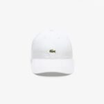 LACOSTE COTTON TWILL CAP ONE SIZE WHITE
