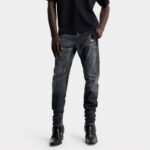 DSQUARED2 MEN'S BLACK FOG WASH TEDDY JEANS