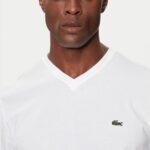 LACOSTE MEN'S COTTON T-SHIRT REGULAR FIT WHITE - Image 3