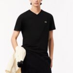 LACOSTE MEN'S COTTON T-SHIRT REGULAR FIT BLACK