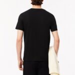 LACOSTE MEN'S COTTON T-SHIRT REGULAR FIT BLACK - Image 2