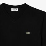 LACOSTE MEN'S COTTON T-SHIRT REGULAR FIT BLACK - Image 3