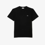LACOSTE MEN'S COTTON T-SHIRT REGULAR FIT BLACK - Image 4
