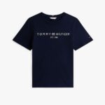 TOMMY HILFIGER WOMAN'S LOGO JERSEY CREW NECK T-SHIRT DARK BLUE - Image 3