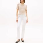 TOMMY HILFIGER WOMAN MID RISE BOOTCUT WHITE JEANS