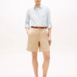 TOMMY HILFIGER WOMEN'S BLEND CHINO SHORTS BEIGE