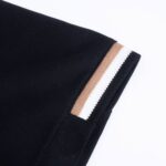 BOSS MAN PARLAY REGULAR FIT POLO SHIRT IN COTTON BLACK - Image 6