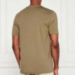 BOSS COTTON THOMPSON 01 JERSEY SHORT SLEEVE T-SHIRT DARK BEIGE - Image 2