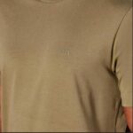 BOSS COTTON THOMPSON 01 JERSEY SHORT SLEEVE T-SHIRT DARK BEIGE - Image 4