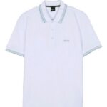 BOSS MAN PADDY POLO SHIRT IN COTTON PIQUE OPEN WHITE