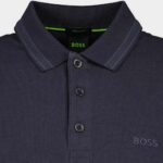 BOSS MAN PADDY POLO SHIRT IN COTTON PIQUE DARK BLUE - Image 4