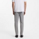 BOSS MEN'S SLIM FIT IN COTTON -BLEND TWILL STYLE P-1KAITON1-ZIP TROUSERS SILVER - Image 2