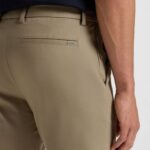 BOSS MEN'S SLIM FIT IN COTTON -BLEND TWILL STYLE P-1KAITON1-ZIP TROUSERS  DARK BEIGE - Image 2