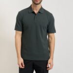 BOSS MAN PALLAS POLO SHIRT IN COTTON PIQUE WITH ENBROIDERED LOGO DARK GREEN