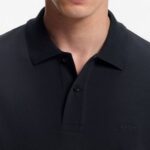 BOSS MAN PALLAS POLO SHIRT IN COTTON PIQUE WITH ENBROIDERED LOGO DARK BLUE - Image 3