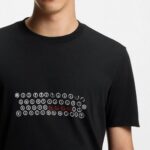 HUGO MEN'S COTTON-JERSEY T-SHIRT WITH PRINTED ARTWORK BLACK - Image 3