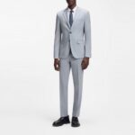 HUGO EXTRA-SLIM-FIT SUIT IN XOOL-BLEND POPLIN LIGHT BLUE