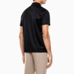 EMPORIO ARMANI GOLF POLO SHIRT IN VENTUS7 TECHNICAL FABRIC BLACK - Image 2