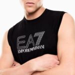EMPORIO ARMANI VISIBILITY TANK TOP IN COTTON JERESEY BLACK - Image 3