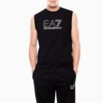 EMPORIO ARMANI VISIBILITY TANK TOP IN COTTON JERESEY BLACK