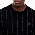 EMPORIO ARMANI GRAPHIC SERIES COTTON CREW-NECK T-SHIRT BLACK - Image 3