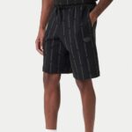 EMPORIO ARMANI TRAIN GRAPHIC M BERMOUDA COLP MONOGRAM PRINTED BLACK