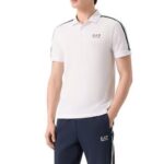 EMPORIO ARMANI ITALIAN SPIRITS COTTON-JERSEY POLO SHIRT WHITE