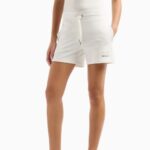EMPORIO ARMANI EVOLUTION STRECH VISCOSE-BLEND SHORTS WHITE