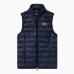 EMPORIO ARMANI ASV CORE LADY LIGHTWEIGHT NYLON PADDED GILET NAVY BLUE - Image 4