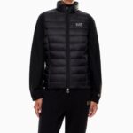 EMPORIO ARMANI ASV CORE LADY LIGHTWEIGHT NYLON PADDED GILET BLACK