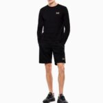 EMPORIO ARMANI CORE IDENTITY COTTON SHORTS BLACK - Image 4