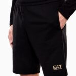 EMPORIO ARMANI CORE IDENTITY COTTON SHORTS BLACK - Image 3