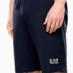 EMPORIO ARMANI CORE IDENTITY COTTON SHORTS BLUE - Image 3